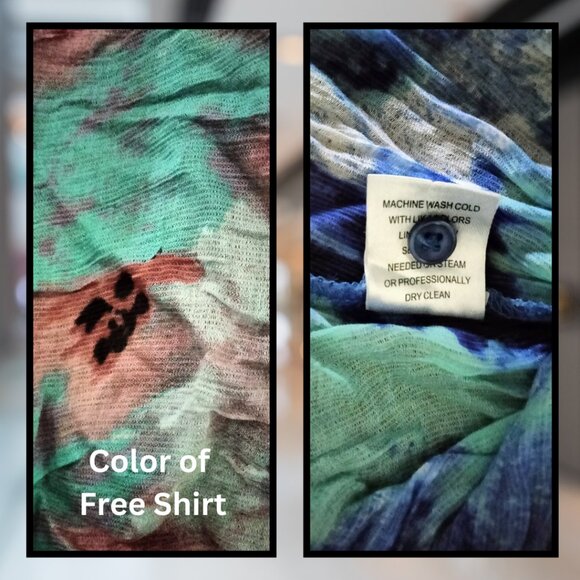 BOGO  Blue Seafoam & Coral Seafoam Top Sz XL - Picture 4 of 5